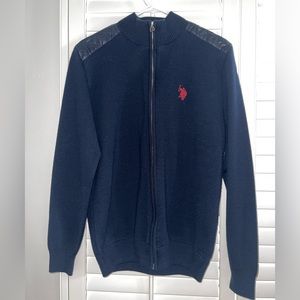U.S. POLO ASSN. Dark Blue Fleece Zip Up Jacket